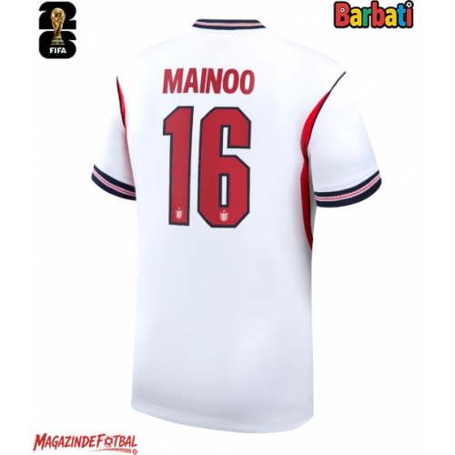 Anglia Kobbie Mainoo #16 Tricou Fotbal Replică Mondial 2026 Barbati Acasa Anglia Kobbie Mainoo #16 Tricou Fotbal Replică Mondial 2026 Barbati Acasa